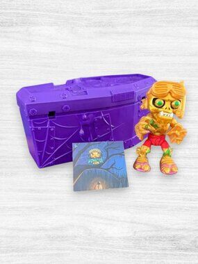 Treasure X Monster Gold Skeleton Diver Figure Purple Coffin Case Toy